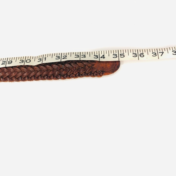 Genuine Leather Braided Belt With Bronze Colored Buckle - Picture 4 of 5